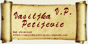 Vasiljka Petijević vizit kartica